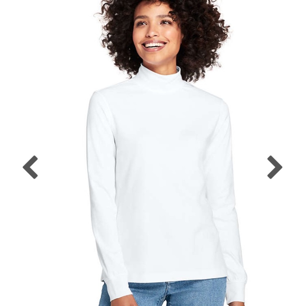 white lands end turtleneck